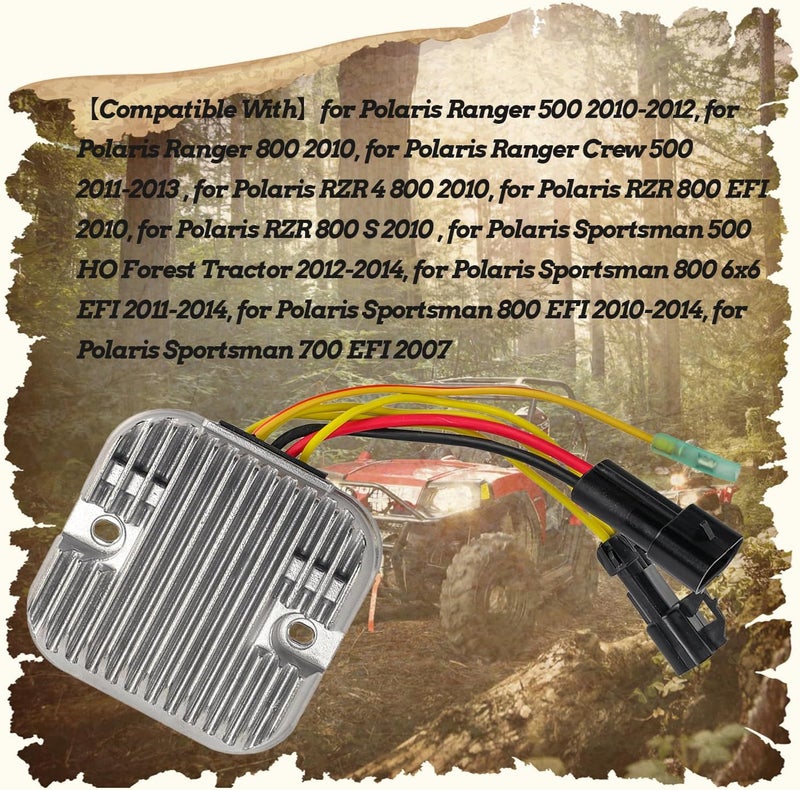 MOTOBULL 4012748 Voltage Regulator Rectifier Compatible With Polaris Ranger 500 800, RZR 800 EFI, Sportsman 500 800, 2010 2011 2012 2013 2014 - Image 2